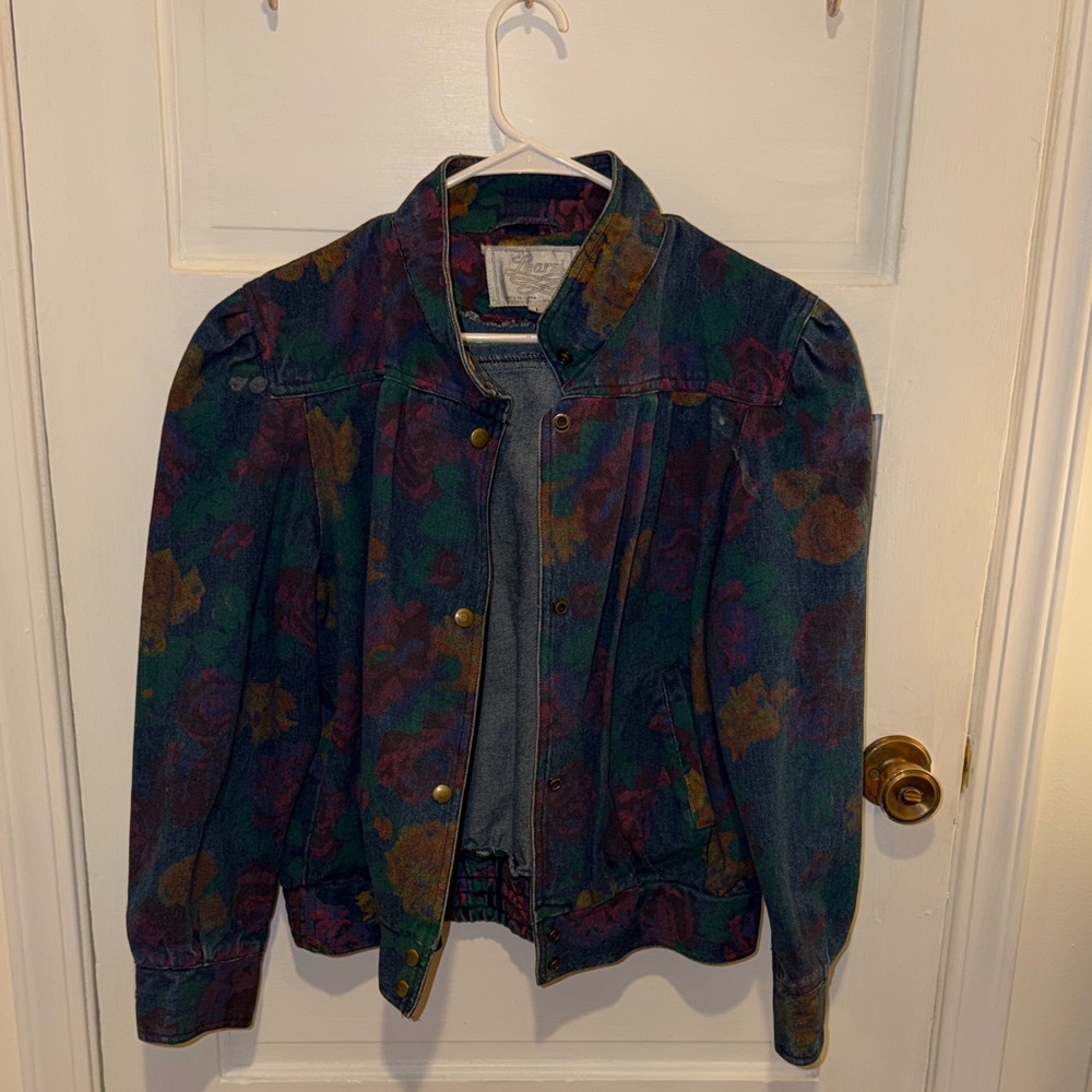 Searsi Vintage Floral Denim Jacket